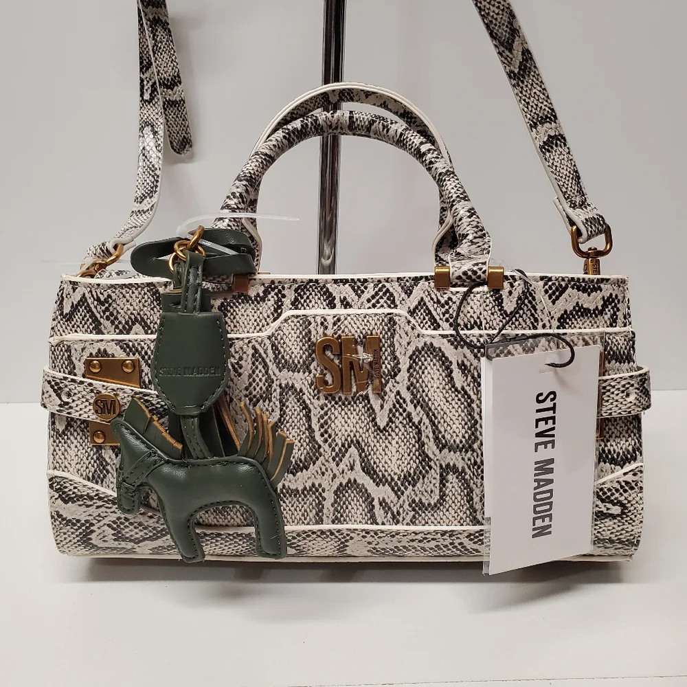 STEVE MADDEN BMEAD CROSSBODY BAG  SATCHEL  W HORSE TASSEL CHARM